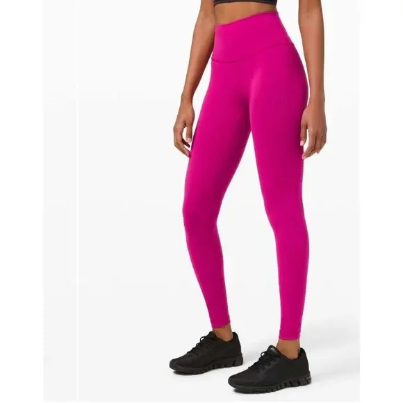 Lululemon Wunder Train High Rise Tight Legging Pink Raspberry 28’’ size 6 - Picture 2 of 8